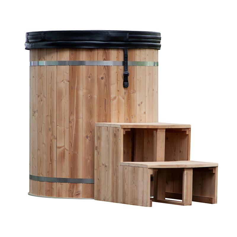 Μπανιέρα πάγου Thermo Pine Wood με επένδυση από ανοξείδωτο ατσάλι 304 Μπανιέρα πάγου Thermo Pine Wood με επένδυση από ανοξείδωτο ατσάλι 304