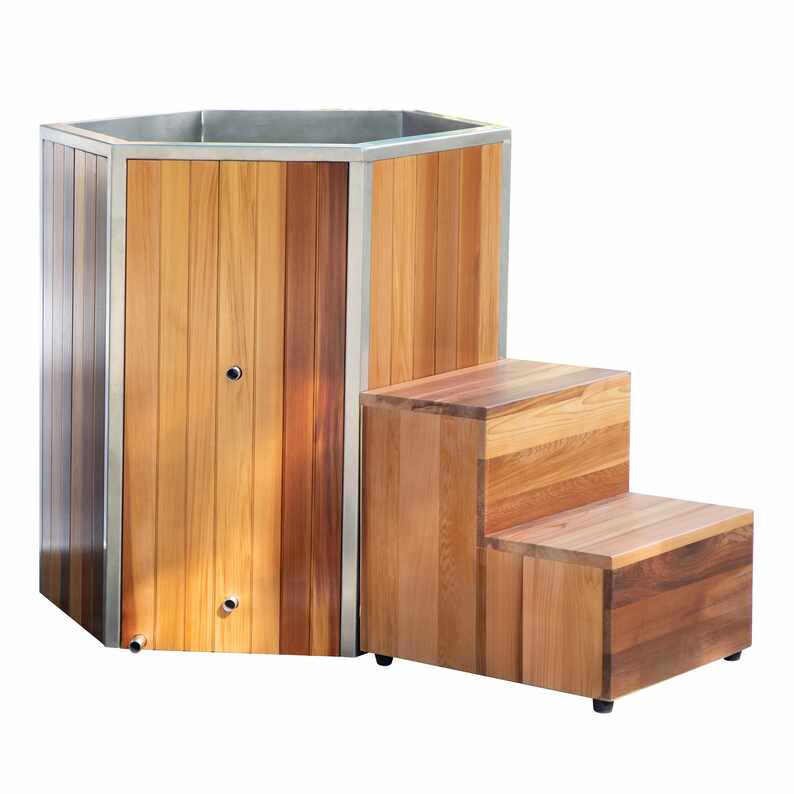 Cedar Cold Plunge Μπανιέρα με Βήμα Πρόσβασης