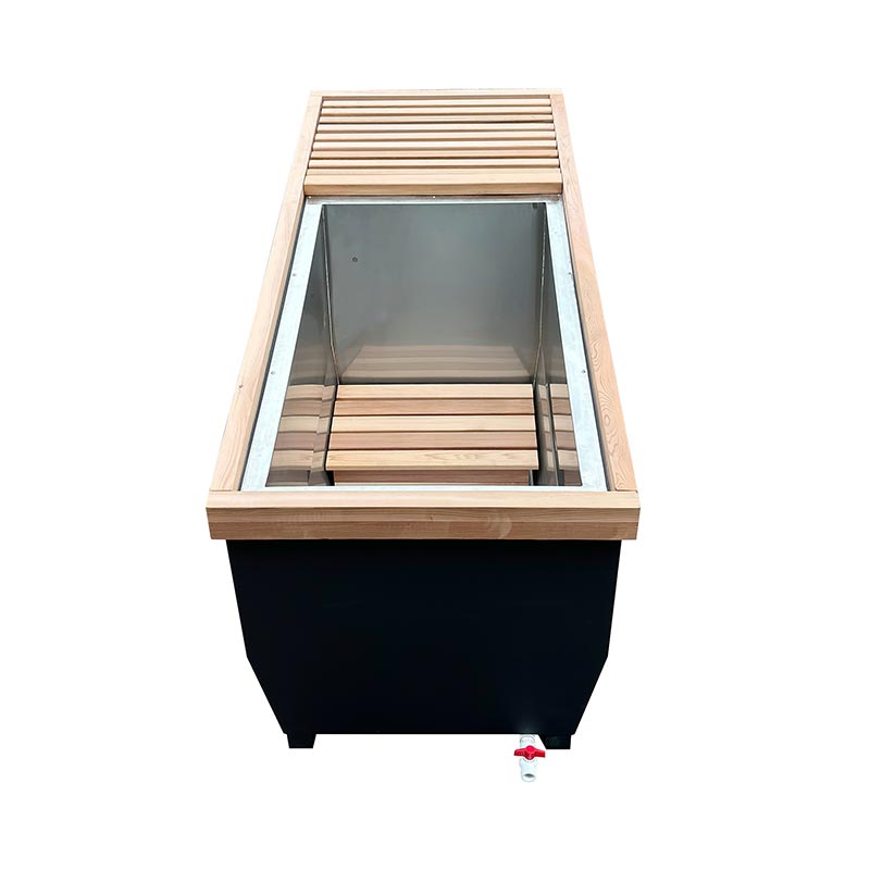 Canadian Red Cedar Ice Bathtub with 304 Stainless Steel