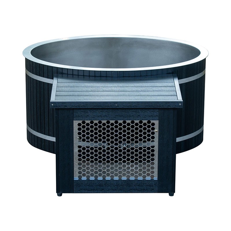 Οβάλ Cold Plunge με μπανιέρα από ανοξείδωτο χάλυβα